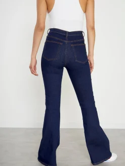 Glamorous High Waisted Jeans|Dark Blue High Waisted Flared Jeans -