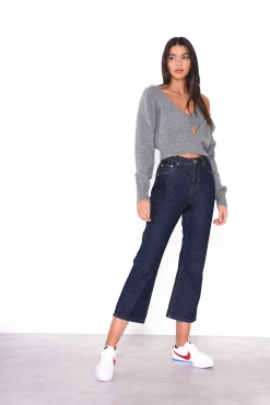 Glamorous Cardigans|Dark Grey Marl Crop Cardigan -