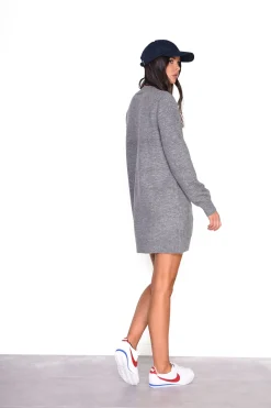Glamorous Cardigans|Dark Grey Marl Long Line Cardigan -