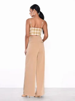 Glamorous Prom|Wide Leg Trousers|Desert Stone Wide Leg Trousers -