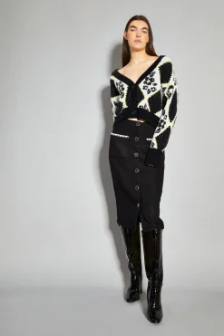 Glamorous Cardigans|Diamond Floral Print V-Neck Cardigan -