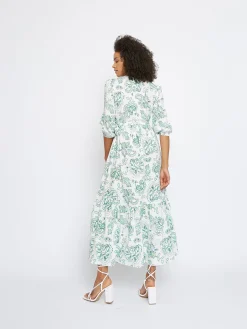 Glamorous Wrap Dressses|Midi & Midaxi Dresses|Floral Leaf Cotton Midi Dress -