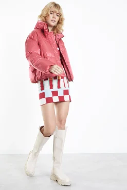 Glamorous Puffer Jackets|Coats|Garnet Rose Oversized Puffer Coat -