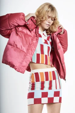 Glamorous Puffer Jackets|Coats|Garnet Rose Oversized Puffer Coat -