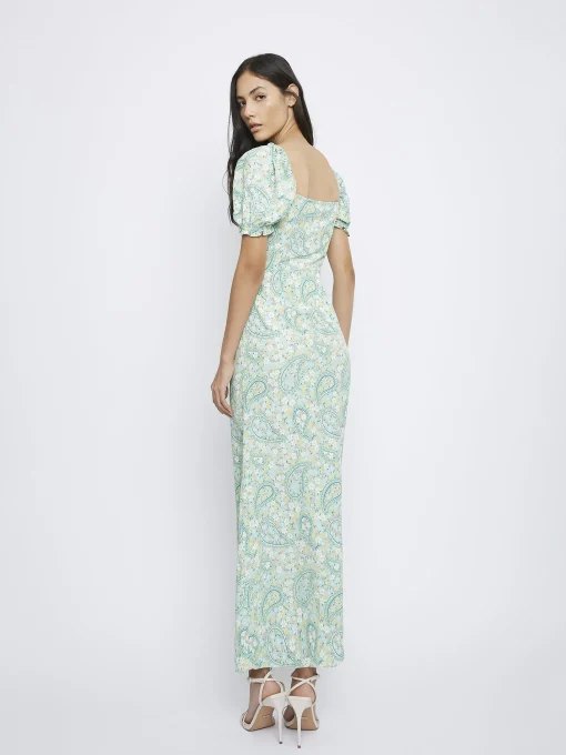 Glamorous Midi & Midaxi Dresses|Midi & Midaxi Dresses|Green Paisley Floral Midi Dress -