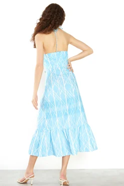 Glamorous Best Dressed Guest|Day Dresses|Halterneck Midaxi Dress with Peplum -