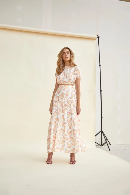 Glamorous Chic Escapes|Maxi Skirts|High-Waisted Maxi Skirt -