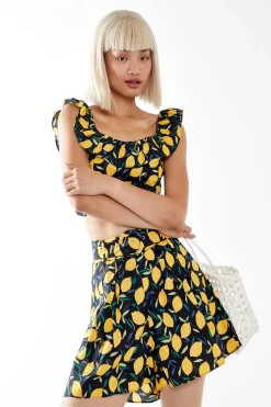 Glamorous Woven Shorts|High-Waisted Shorts with Buckle Belt -