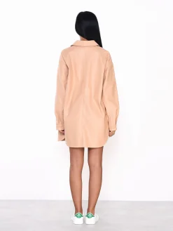 Glamorous Faux Fur & Leather|Blouses & Shirts|Honey PU Button Front Shirt -