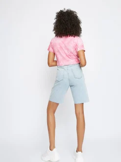 Glamorous Denim Shorts|Light Stonewash Denim Long Shorts -