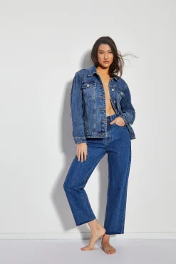 Glamorous Denim Jackets|Jackets|Mid Stone Over Sized Button Up Denim Jacket -