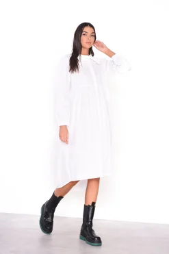 Glamorous Day Dresses|Midi & Midaxi Dresses|Midi White Long Sleeve Shirt Dress -