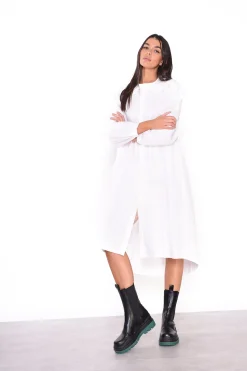 Glamorous Day Dresses|Midi & Midaxi Dresses|Midi White Long Sleeve Shirt Dress -
