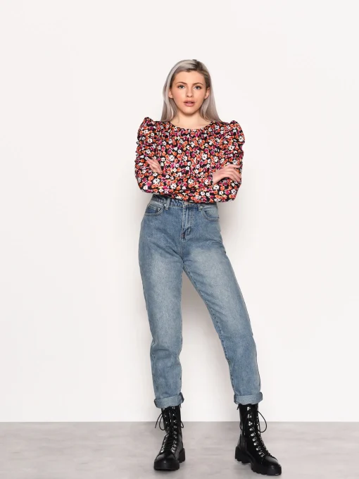 Glamorous High Waisted Jeans|Mid-Stone Wash High Waisted Jeans -