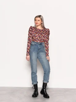 Glamorous High Waisted Jeans|Mid-Stone Wash High Waisted Jeans -