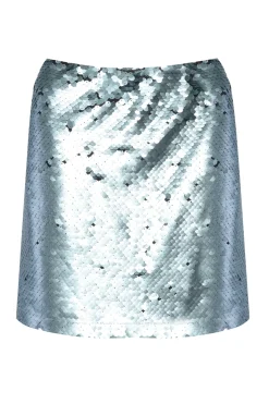 Glamorous Going Out Skirts|Go To Partywear|Mint Matte Sequin Mini Skirt -