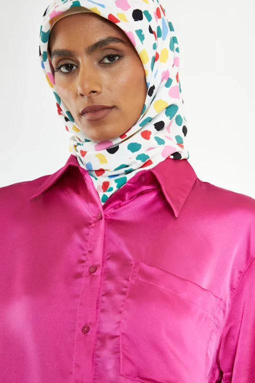 Glamorous Blouses & Shirts|Modest Fuchsia Button Front Shirt -