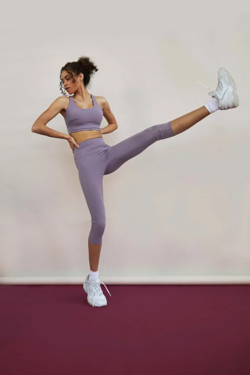 Glamorous Activewear|Jet Setter|Move Dusky Lilac 7/8 Leggings -