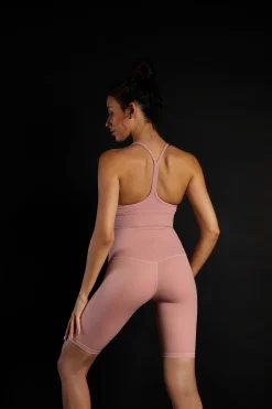 Glamorous Activewear|Jet Setter|Move Dusty Rose High Waisted Shorts -