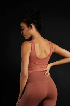 Glamorous Activewear|Jet Setter|Move Terracotta Seamless Bra -