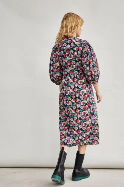 Glamorous Mini Dresses|Mini Dresses|Multi Graphic Rose Collar Short Sleeve Mini Dress -