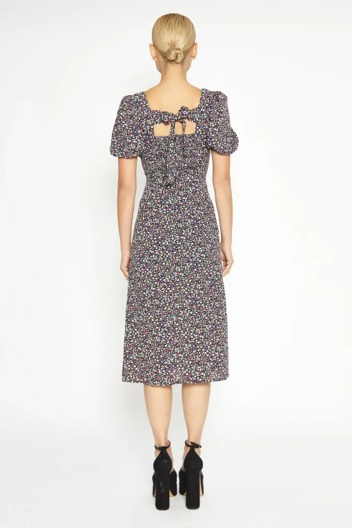 Glamorous Day Dresses|Midi & Midaxi Dresses|Multi Splodge Floral Tie Back Midi Dress -