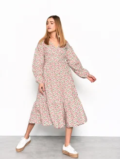Glamorous Midi & Midaxi Dresses|Midi & Midaxi Dresses|Multi White Cherry Print Wrap Midi Dress -