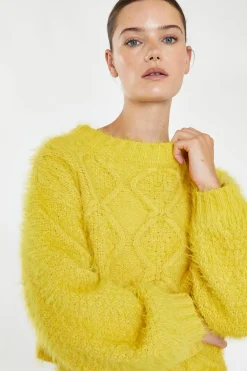 Glamorous Co-ords|Knitted Co-ords|Mustard Knit Long Sleeve Jumper -