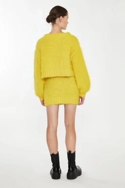 Glamorous Co-ords|Knitted Co-ords|Mustard Knit Long Sleeve Jumper -