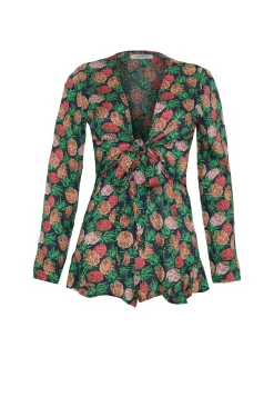 Glamorous Playsuits|Navy Pineapple Print Playsuit -