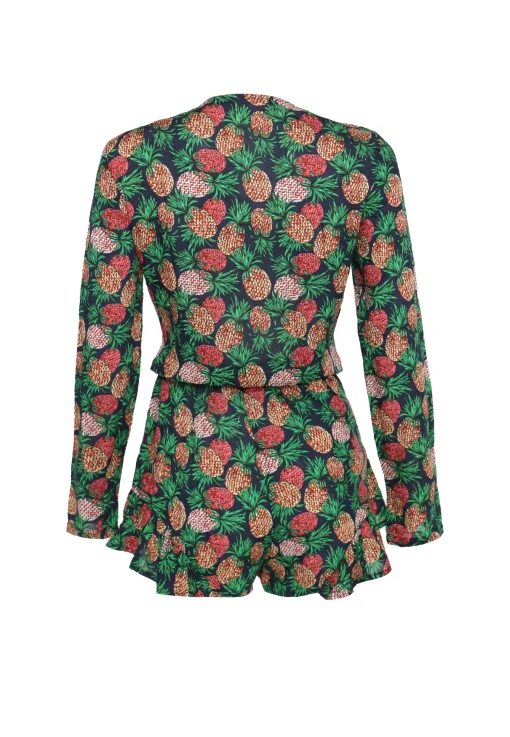 Glamorous Playsuits|Navy Pineapple Print Playsuit -