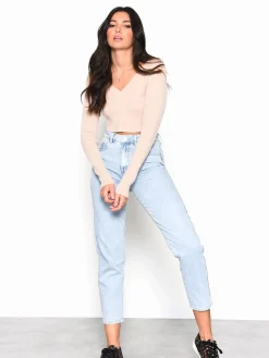 Glamorous Cardigans|Nude Ribbed Crop Cardigan -