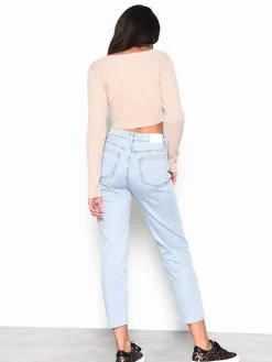 Glamorous Cardigans|Nude Ribbed Crop Cardigan -