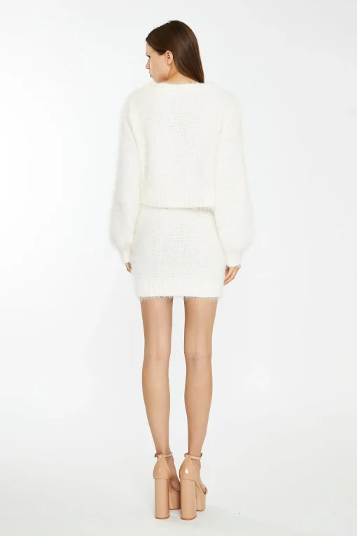 Glamorous Workwear|Co-ords|Off White Knit Long Sleeve Jumper -