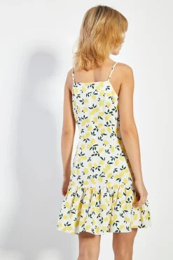 Glamorous Day Dresses|Mini Dresses|Off White Lemon Print Shift Mini Dress -