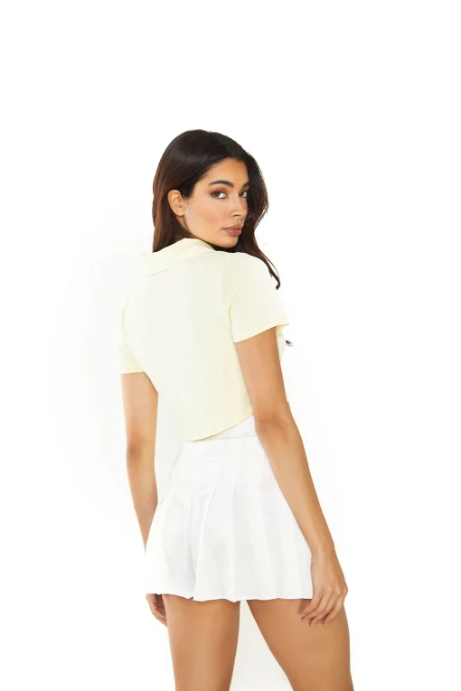 Glamorous Mini Skirts|Off White Pleated Mini Skirt -