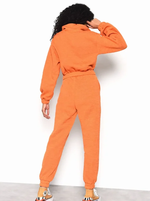 Glamorous Jet Setter|Jumpers|Orange Quarter Zip Loungewear Jumper -