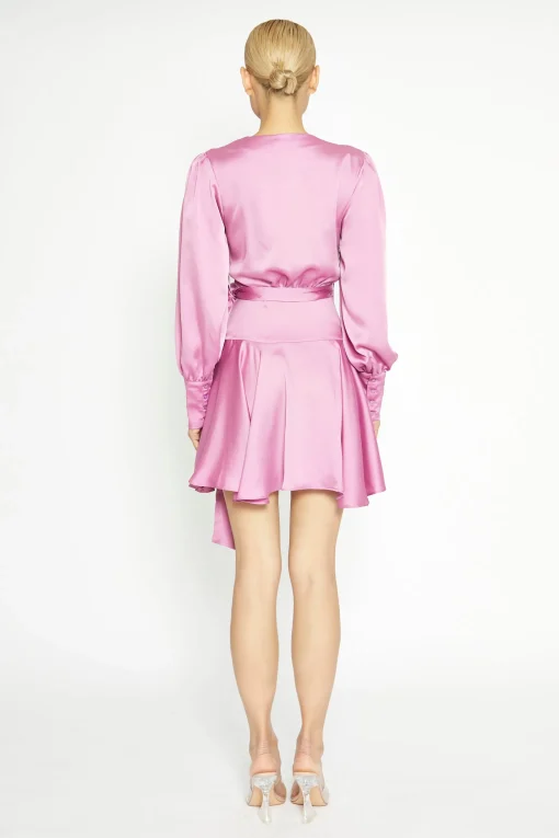 Glamorous Go To Partywear|Wrap Dressses|Orchid Long Sleeve Mini Wrap Dress -