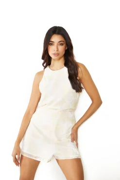Glamorous Co-ords|Pastel Swirl Abstract High Neck Sleeveless Top -