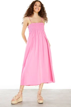 Glamorous Midi & Midaxi Dresses|Midi & Midaxi Dresses|Pink Carnation Ruffled Midi Dress -