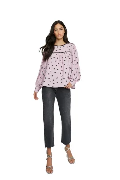 Glamorous Blouses & Shirts|Pink Ditsy Long Sleeve Blouse -