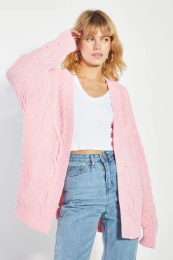 Glamorous Cardigans|Pretty Pink Knit Cardigan -