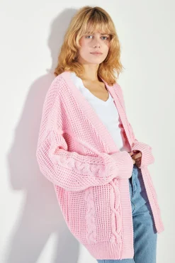 Glamorous Cardigans|Pretty Pink Knit Cardigan -