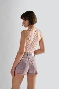 Glamorous Crops, Corsets & Bodysuits|Retro Geo High Neck Bodysuit -