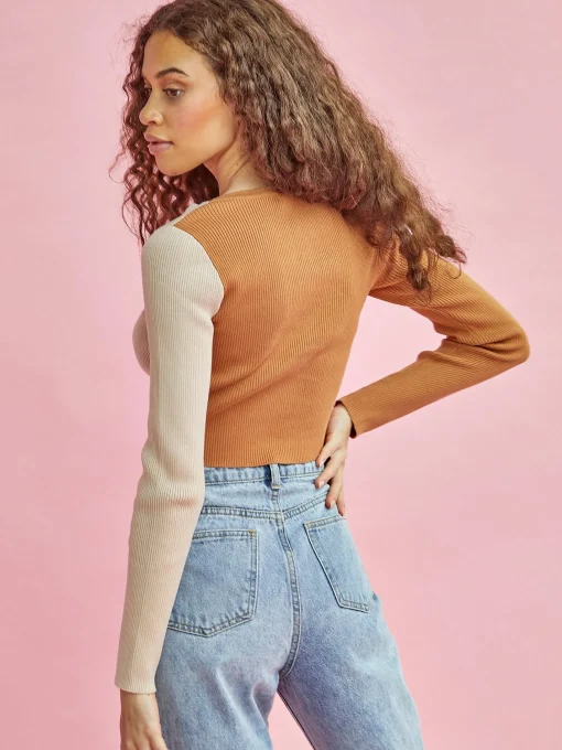 Glamorous Cardigans|Rust Beige Crop Cardigan -