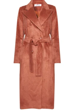 Glamorous Longline Coats|Coats|Rust Double Breasted Long Line Coat -