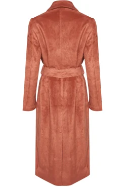 Glamorous Longline Coats|Coats|Rust Double Breasted Long Line Coat -