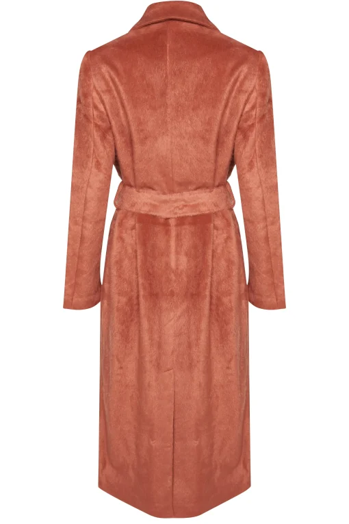 Glamorous Longline Coats|Coats|Rust Double Breasted Long Line Coat -
