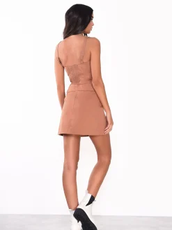 Glamorous Mini Skirts|Sandstone Belted Mini Skirt -