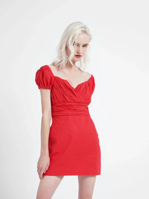 Glamorous Mini Dresses|Mini Dresses|Short Sleeve Milkmaid Mini Dress -